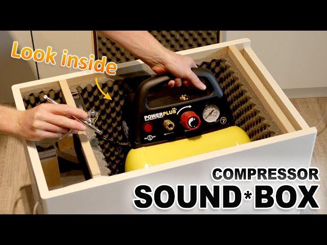 My Airbrush COMPRESSOR BOX - Sound Reduction - Take a look inside - DIY