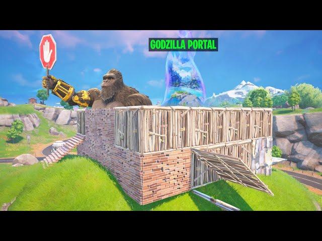 I Guarded BOSS GODZILLAS Portal As KONG In Fortnite