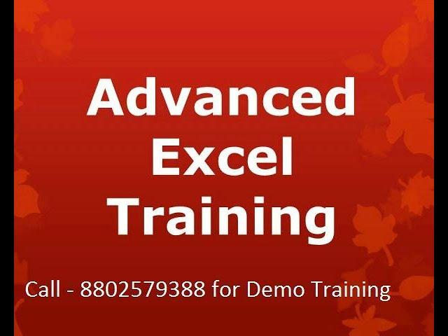 Online Live Class for MS Excel Basic to Advance in Hindi