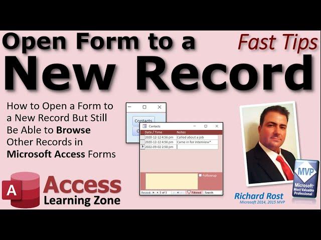 How to Open a Form and Go To a New Record and a Specific Field in Microsoft Access