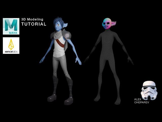 Easy 3D Character Modeling in Maya - Part 3 - Head