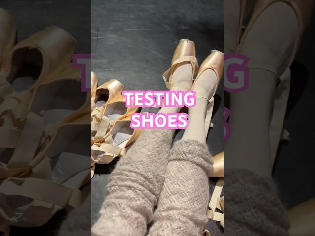 TESTING POINTE SHOES #ballerina#pointeshoes#dancer#ballet#stage#guestartist#nutcracker#theatre