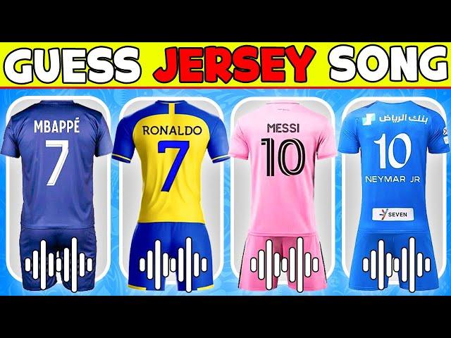 Guess SHIRT SONG Guess Famous Football Player by Jersey and Song | Ronaldo, Messi, Mbappe