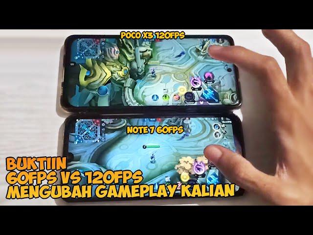 120 FPS Di Games Pengaruh Besar, Bukti Jelas HP 60FPS VS 120FPS Tes Mobile Legends