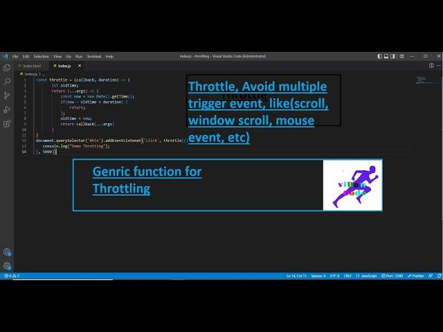 Javascript Throttle function to avoid multiple trigger click event, mouse, window scroll