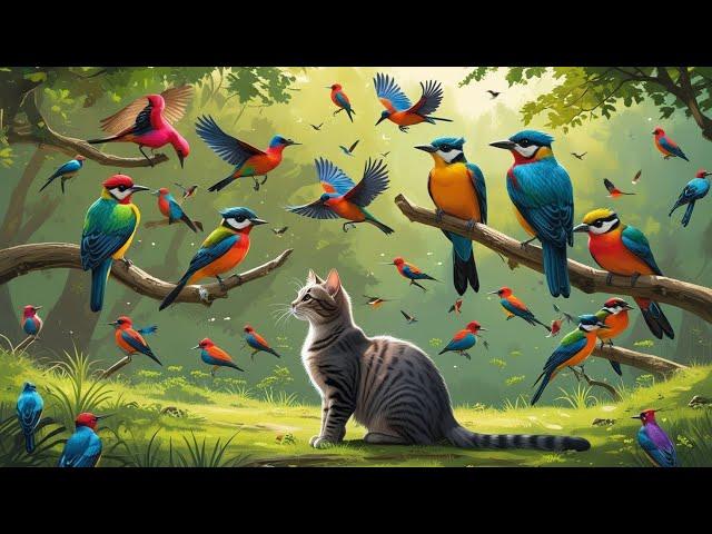 Cat TV for Cats to Watch  Christmas Cat TV Happy Birds | Cat TV Natural