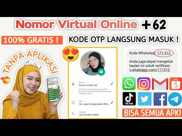 GRATISNomor Virtual Indonesia Untuk Verifikasi OTP | Garap Gratisan ! Kode OTP