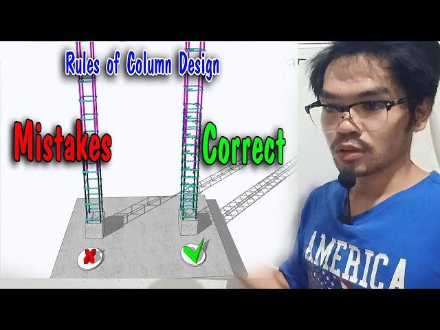 Basic Rules of Column and Footing rebar reinforcement for 2 story house.