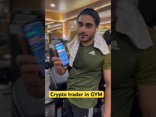 DAY OF A CRYPTO TRADER IN GYM #cryptotrader #cryptonews #cryptocurrency