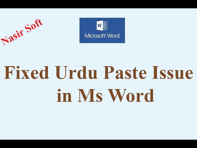 Fixed | MS Word Urdu Text Issue | #MS_Word | #ms_word | #microsoft_word