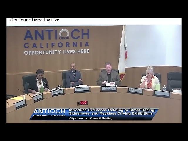 Antioch Approves Sideshow Ordinance in 4-0 Vote