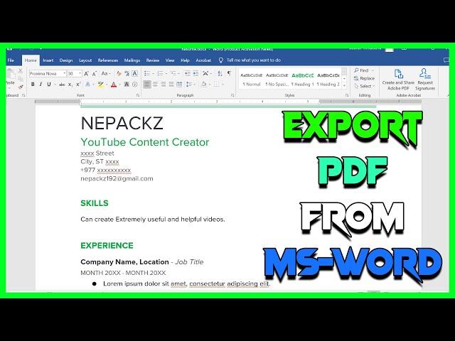 How to Convert word to pdf using Microsoft Word without losing Formatting - PDF to word Offline