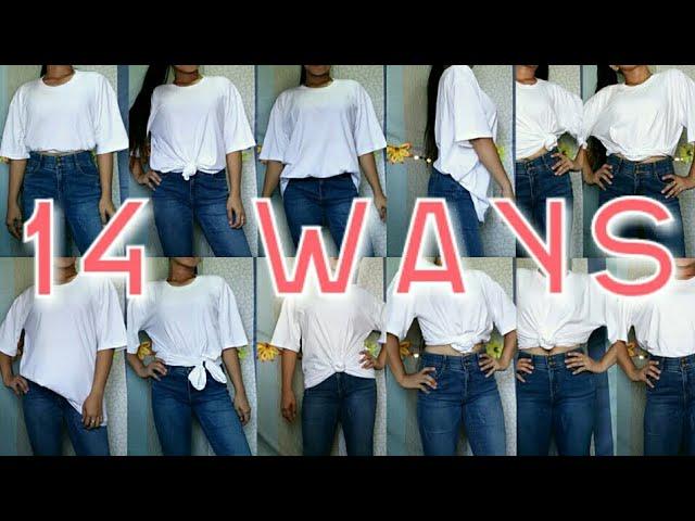 14 Ways to Tie and Tuck a Oversize T-Shirt | by [Jean Verse]