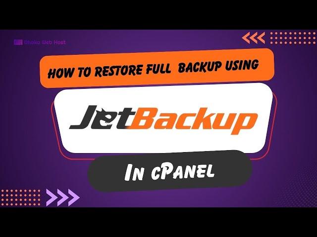 Restore full backup using Jetbackup 5