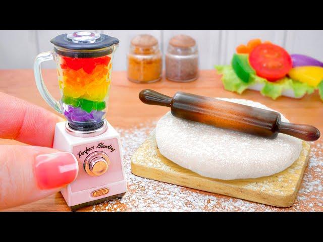 Tasty Miniature Idea Make Rainbow Pizza in Mini Kitchen - Best of Miniature Cooking