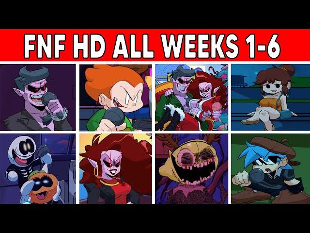 Friday Night Funkin' HD Full Game All Weeks 1,2,3,4,5,6 (Cutscenes,Ending,Extras)[FNF HD MOD/HARD]