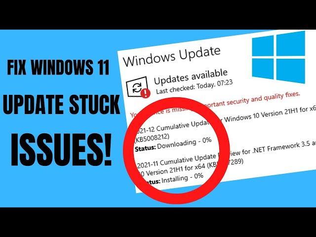 Fix Windows 11 Update Stuck at 0% 82% 87% 92% 100% Permanently