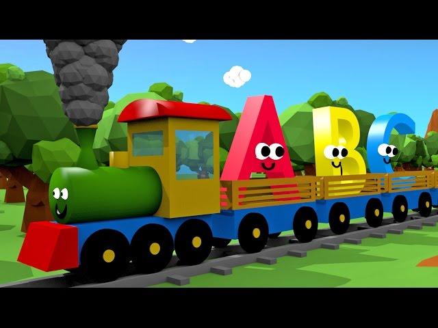 Alphabet for kids train 3d