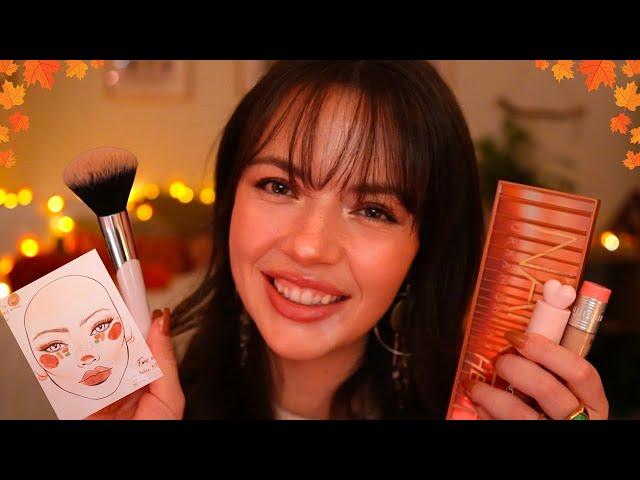 ASMR Giving You a Fall Makeup Look(layered sounds, pampering, positive)