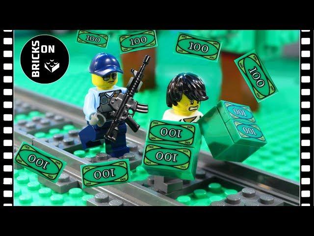 Lego Train Money Fail Robbery Heist City Sky Police Robbery Bank Truck Transporter