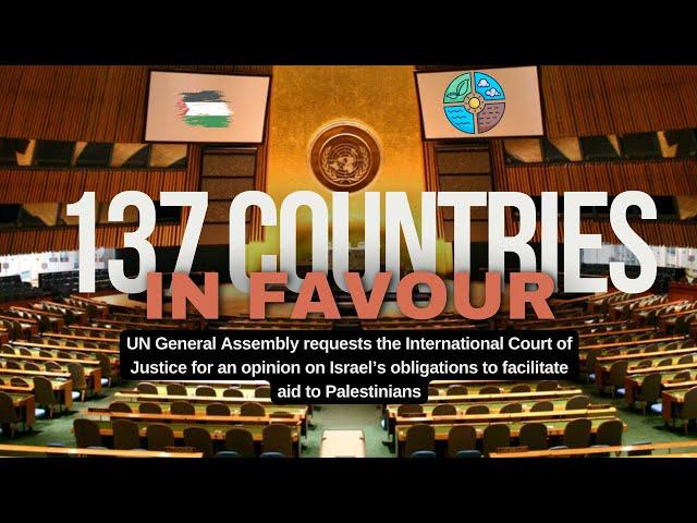 BREAKING: UN requestes World Court's opinion on Israel’s obligations to allow aid delivery to Gaza