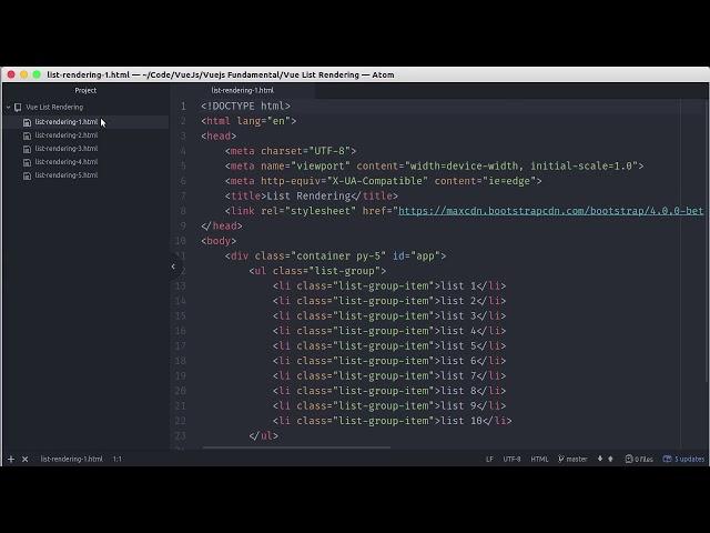 Vue.js Fundamental - List Rendering  - Part 1 of 3 (3)