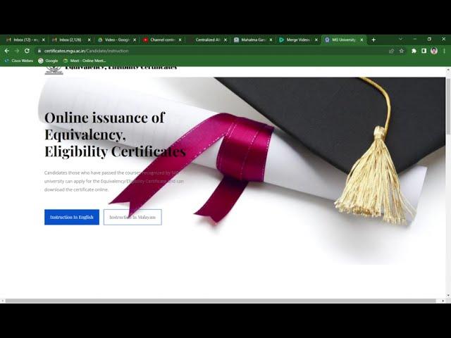 Certificates Portal MGU- How to obtain Equivalency Eligibility Certificates