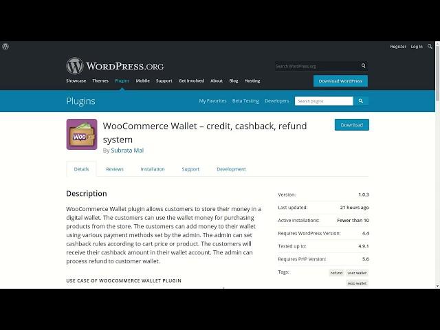 WooCommerce Wallet – credit, cashback, refund system: Plugin Overview