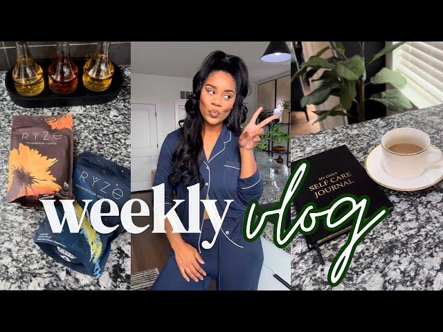 Vlog| Target Shop With Me for Christmas Decor, How to Get a Natural Sew-in, Mushroom Coffee & More