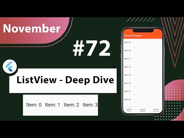 Flutter Tutorial - ListView - Deep Dive