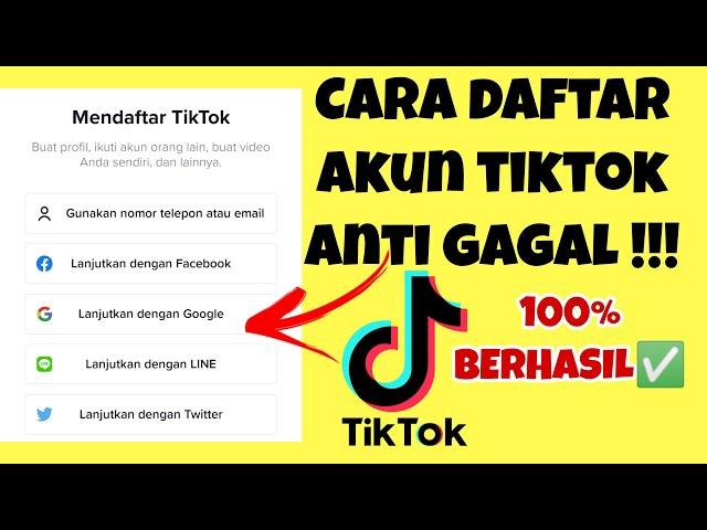 CARA MEMBUAT AKUN TIKTOK TERBARU 2022 | Cara Daftar Tiktok