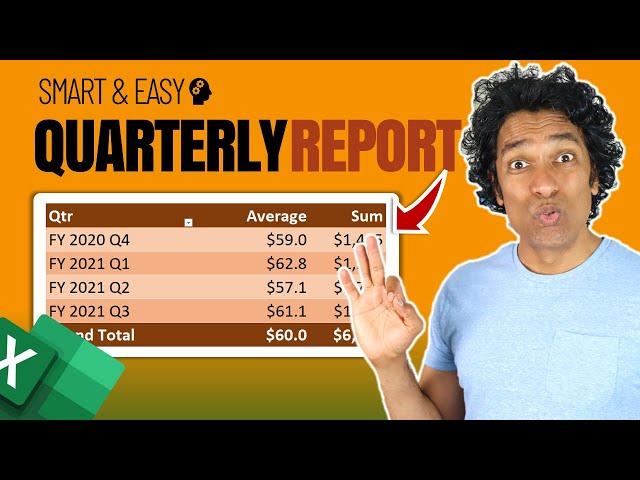 Get Quarterly Totals in Excel with this AWESOME Trick 