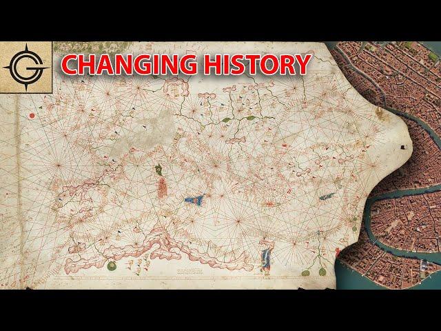 This 14th century chart was just rediscovered...it changes map making history