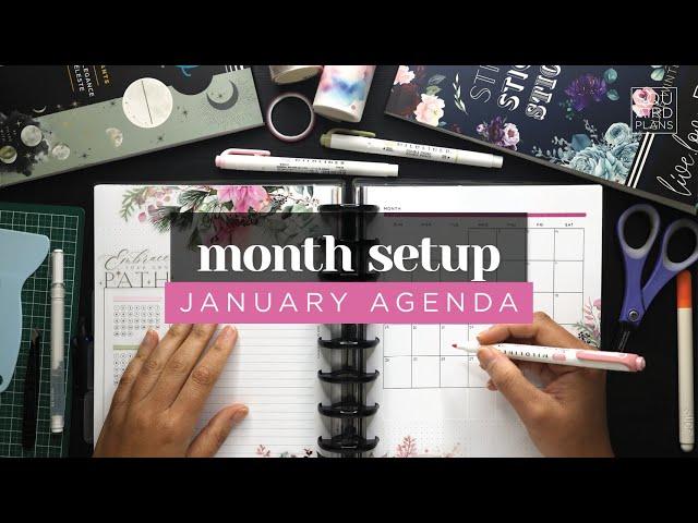 JANUARY PLAN WITH ME :: Month Setup in a Classic Happy Planner