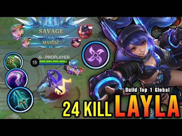 Layla Perfect SAVAGE!! Insane One Shot Damage Build!! - Build Top 1 Global Layla ~ MLBB