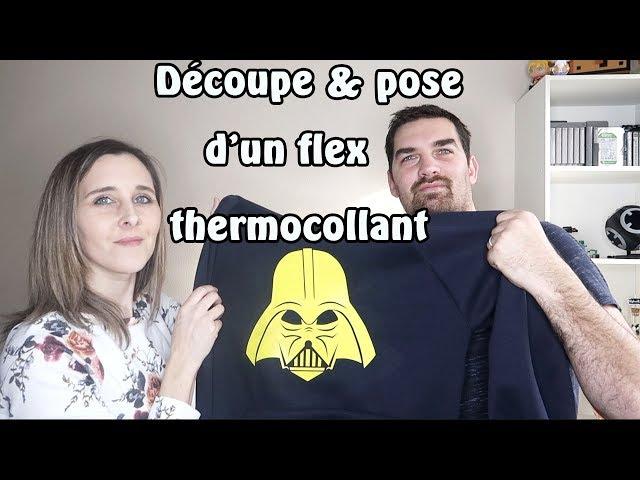 DÉCOUPE ET POSE D'UN FLEX THERMOCOLLANT / SILHOUETTE CAMÉO 4