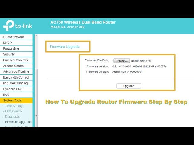 Tp Link Router Firmware Upgrade | How To Upgrade Router Firmware