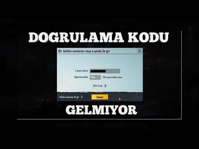 Doğrulama kodu gelmiyor - PUBG Mobile doğrulama kodu hatasının çözümü !