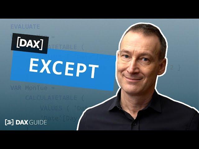 EXCEPT - DAX Guide