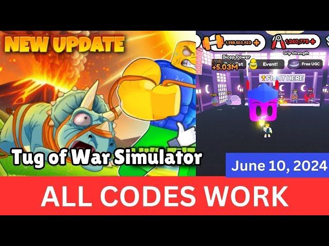 *All CODES WORK* Tug of War Simulator ROBLOX, June 10, 2024