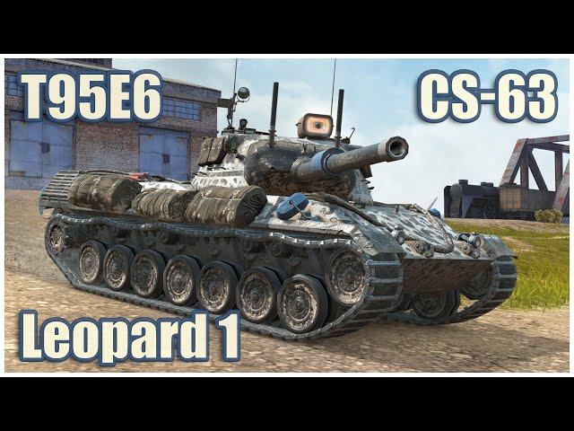 Leopard 1, CS-63 & T95E6 • WoT Blitz Gameplay