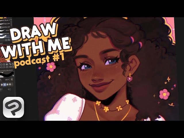  draw with me! school vs. art ️  podcast edition #1