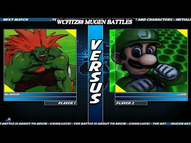 WCFITZ88 MUGEN Battles | Blanka vs Luigi ZM