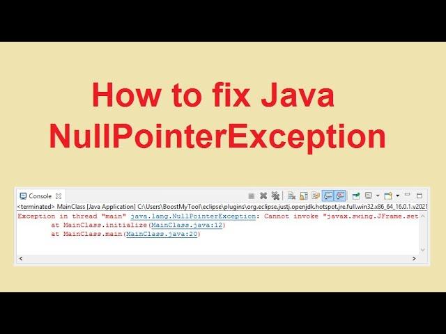 Fix NullPointerException in Java