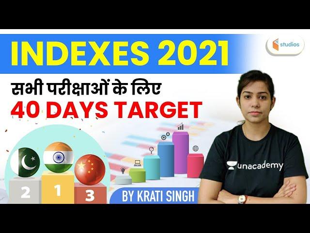 Index 2021 for All Competitive Exams | 40 Days Target by Krati Ma'am