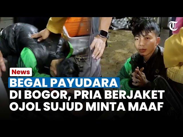 BEGAL Payudara di Bogor, Pria Berjaket Online Sujud Minta Maaf ke Korban