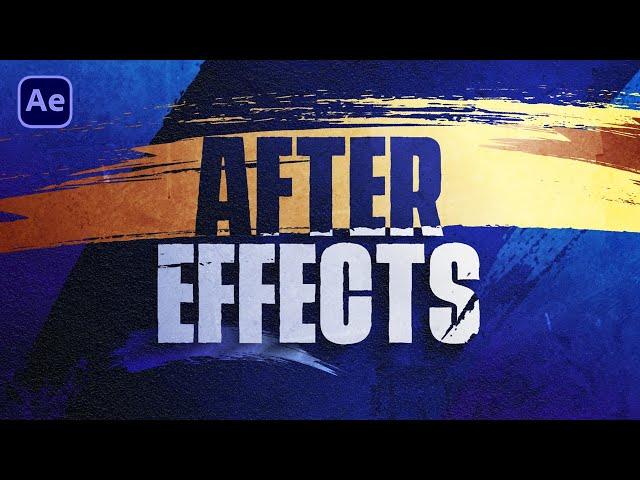 After Effects Tutorial: Advanced Brush Title Animation in After Effects - No Plugins