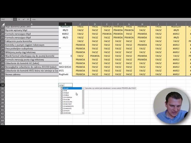 Excel - Rodzina funkcji CZY | Kurs Excel SuperHero 4.9