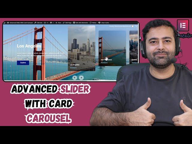 How To Add Elementor Advanced Slider with [Card Carousel] - WordPress Custom Slider Design