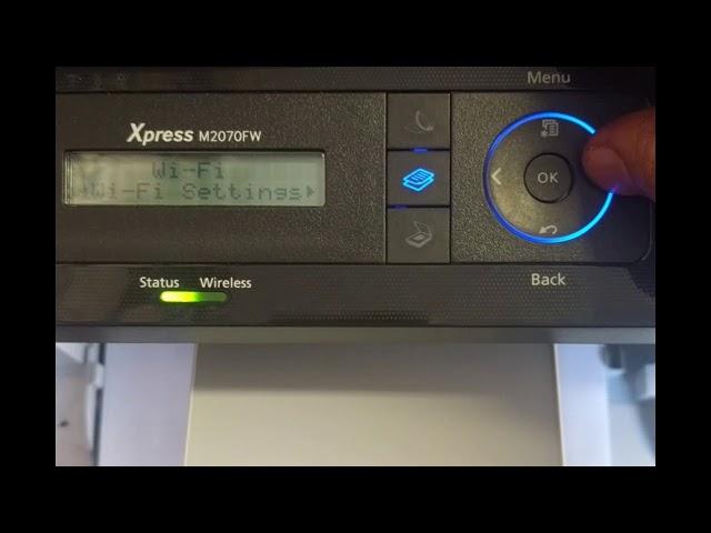 Samsung Xpress M2070FW connect to wifi